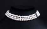 off white Small Baroque pearl choker